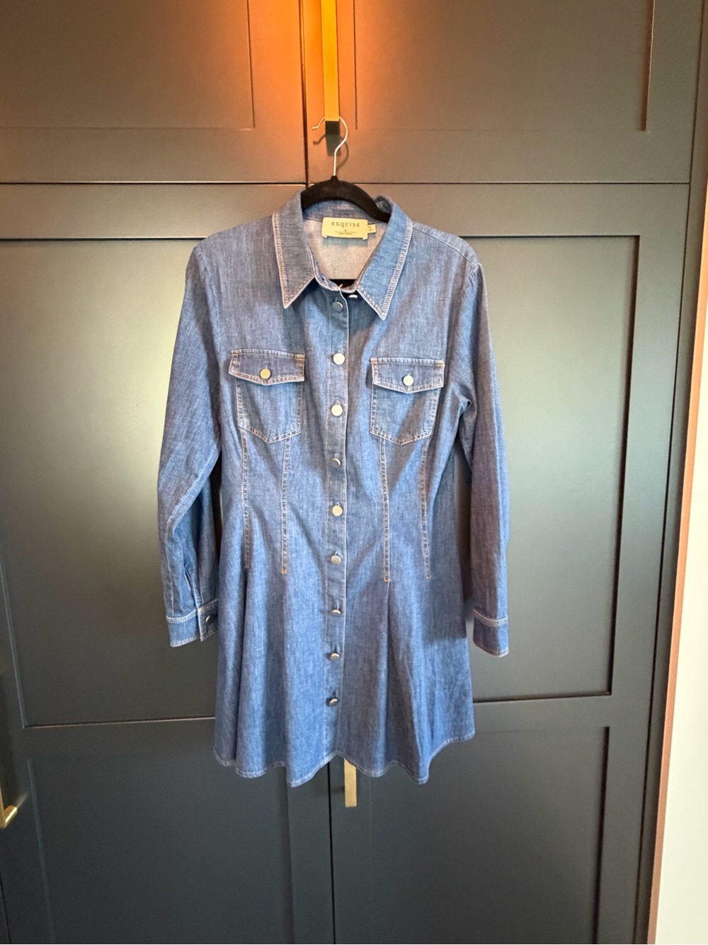 Eloquii Blue Denim Shirt Dress